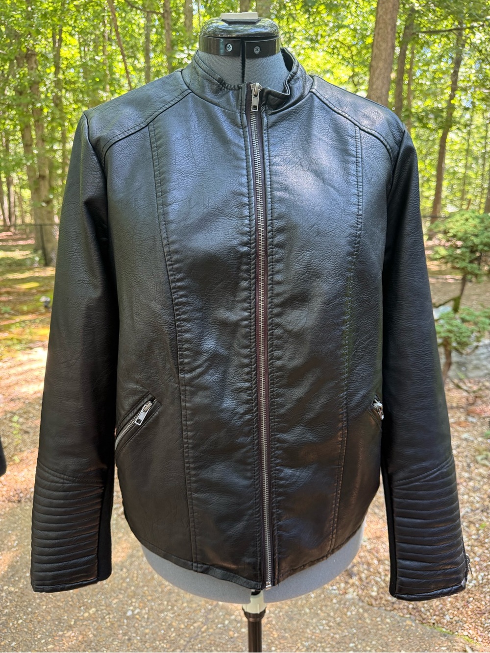 Torrid Moto Jacket Black Faux Leather Zip